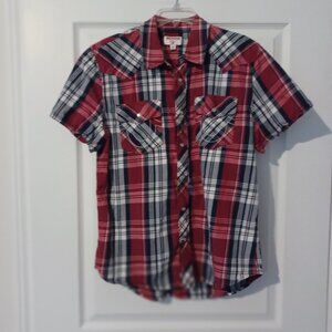 True Religion Western Shirt Men L Pearl Snap Brushpopper